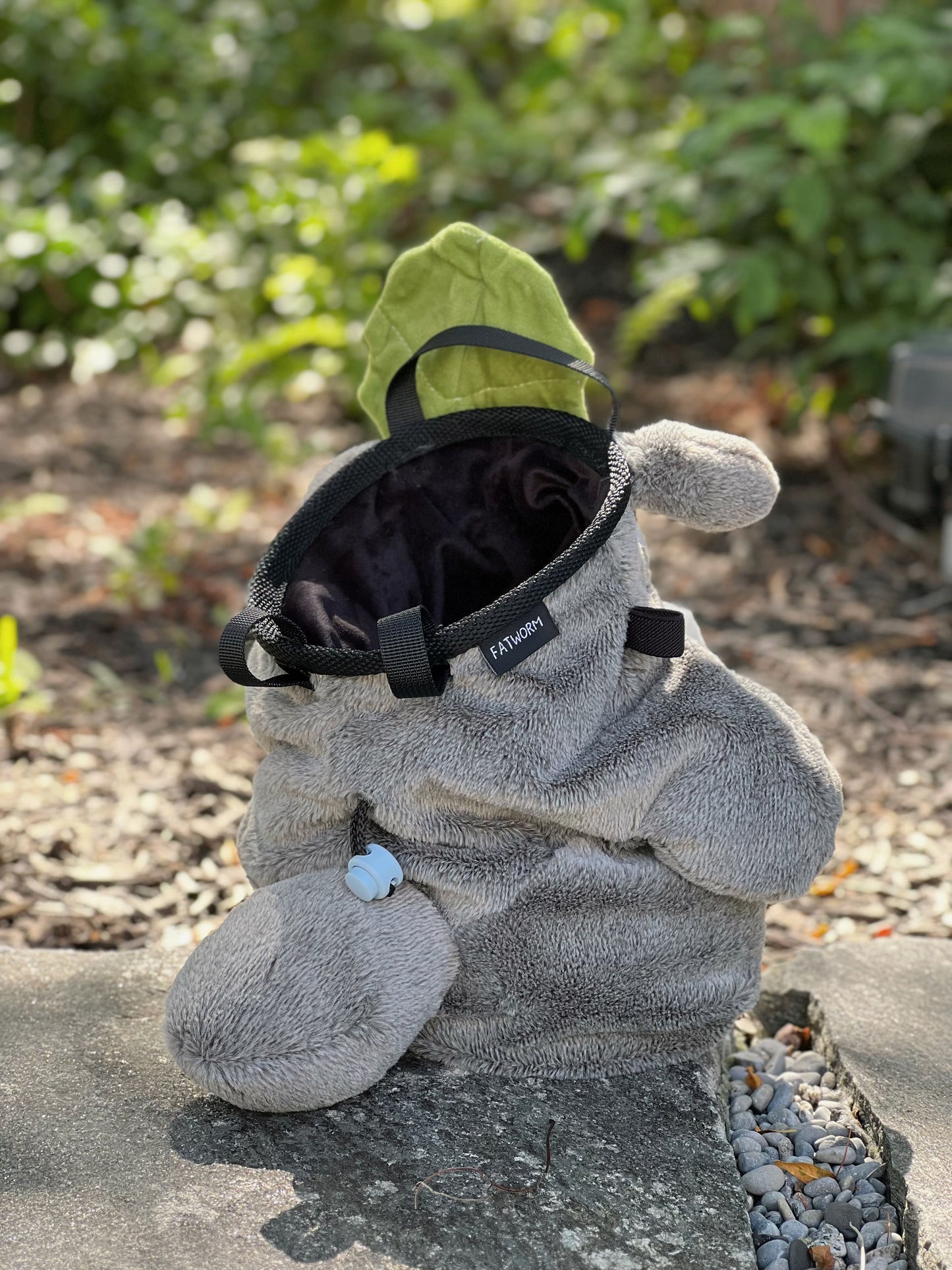 anime cute Totoro with Lotus Leaf chalk bag for rock climbing My Neighbor Totoro plush fatworm handmade chalk bucket