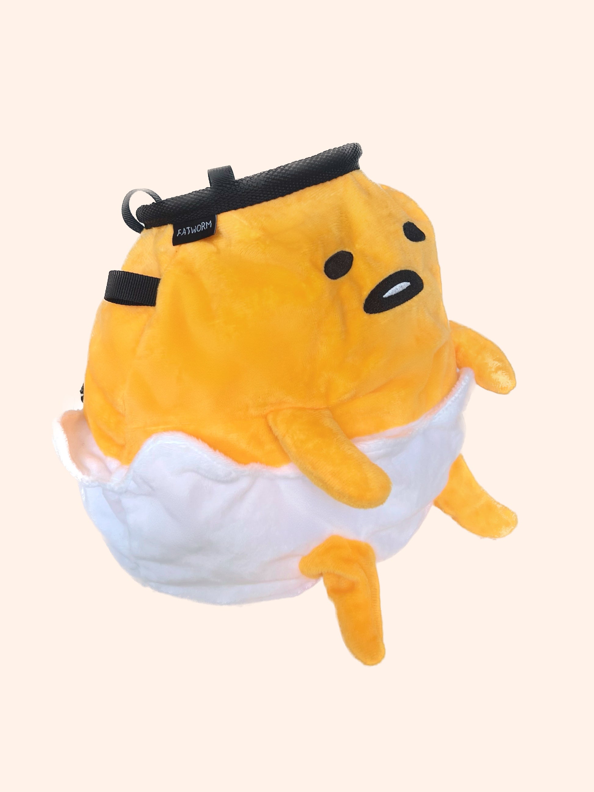 anime Cute Gudetama sanrio plush chalk bag/buckets for rock climbing