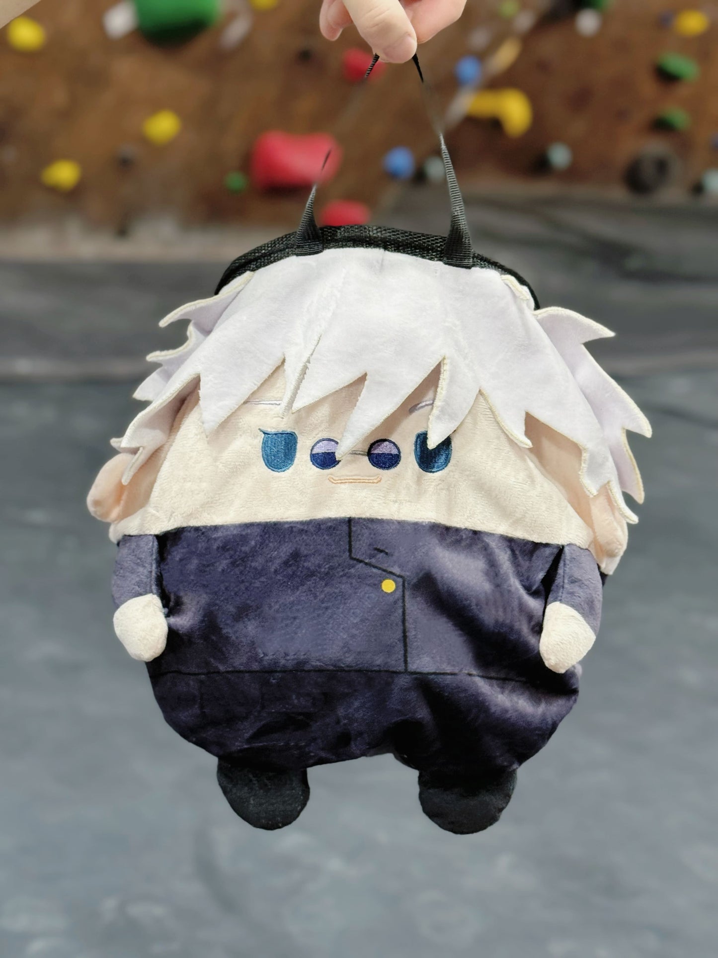 Jujutsu Kaisen Gojo chalk bag chalk bucket climbing cute handmade fatworm anime plush sunglasses
