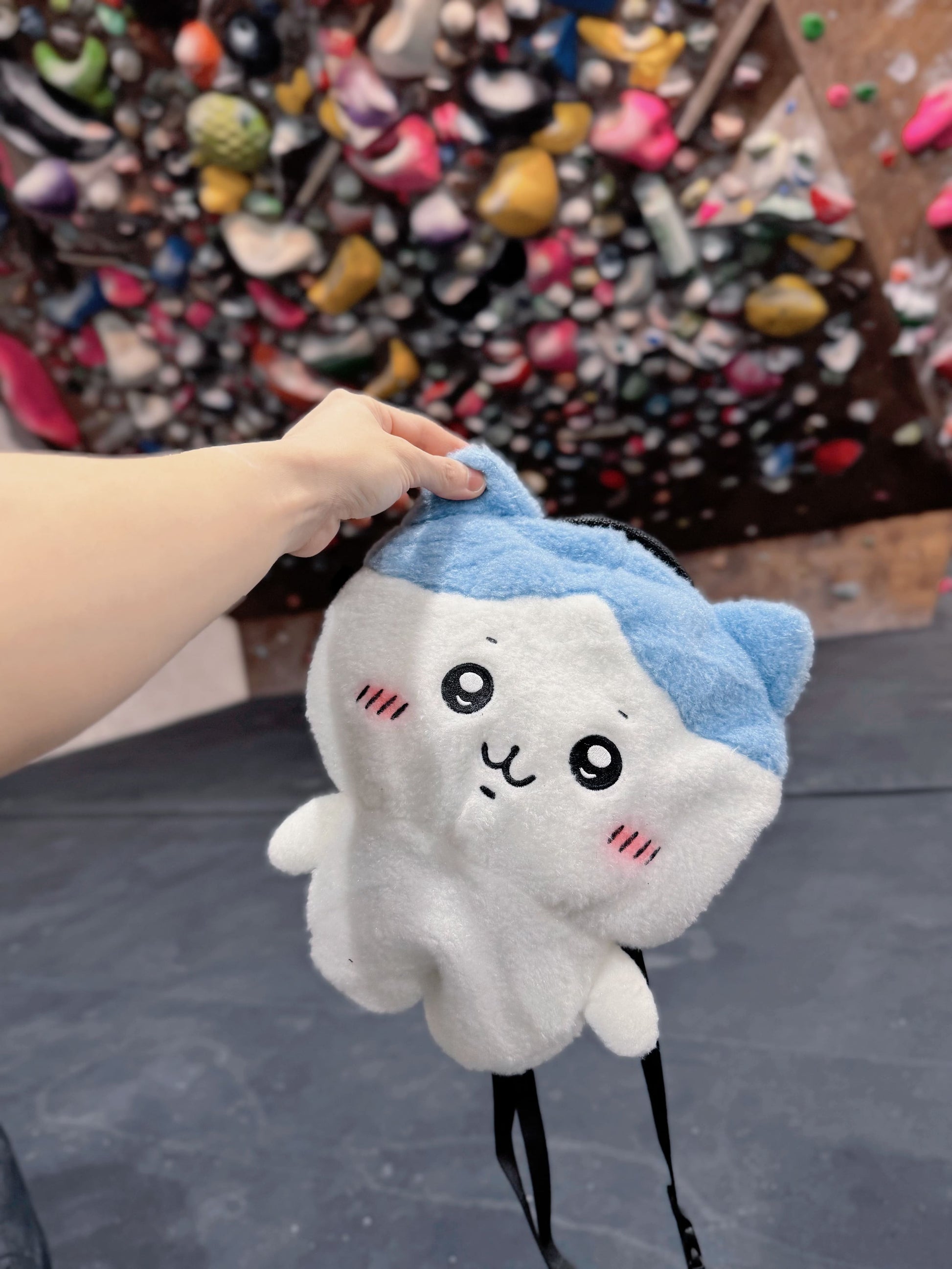 chiikawa climbing chalk bag anime plush cute bouldering fatworm rabbit usagi hachiware