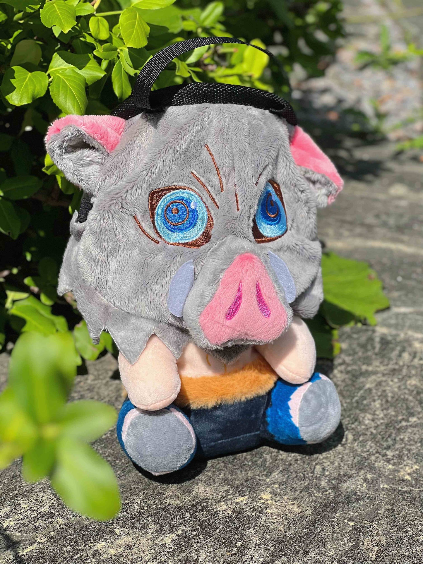 demon slayer Inosuke pig anime cute plush climbing chalk bag buckets for rock climbing
