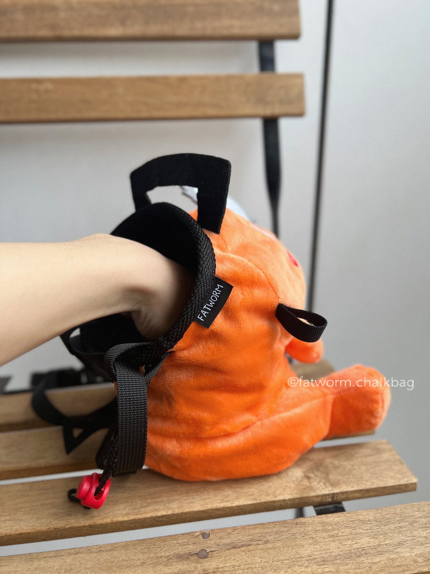 Chainsaw Man anime Pochita plush chalk bag for rock climbing