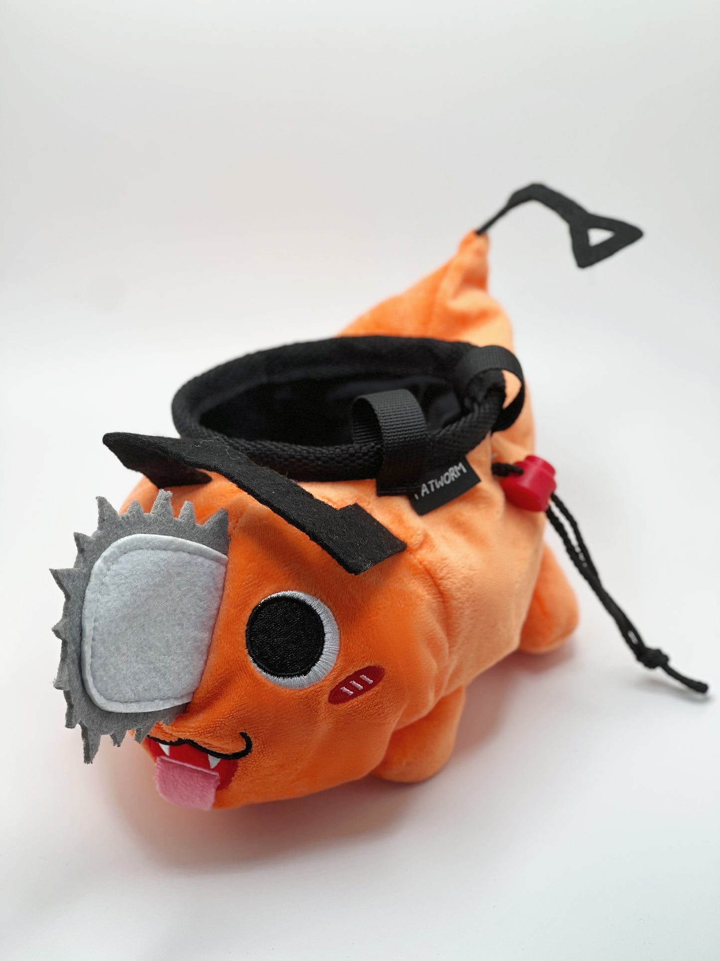 Chainsaw Man anime Pochita plush chalk bag for rock climbing