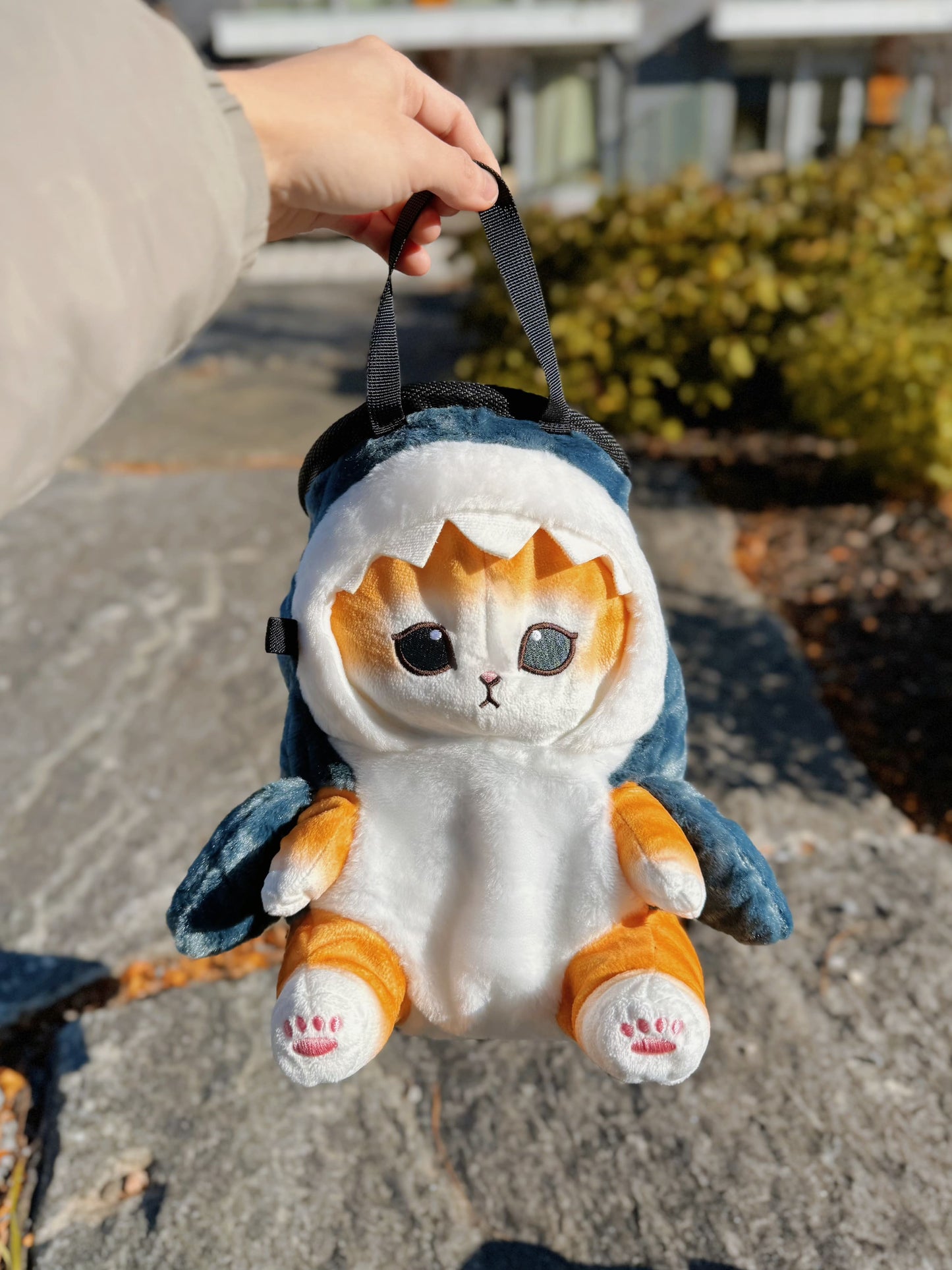 animal mofusand shark cat cute chalk bag chalk bucket plush rock climbing