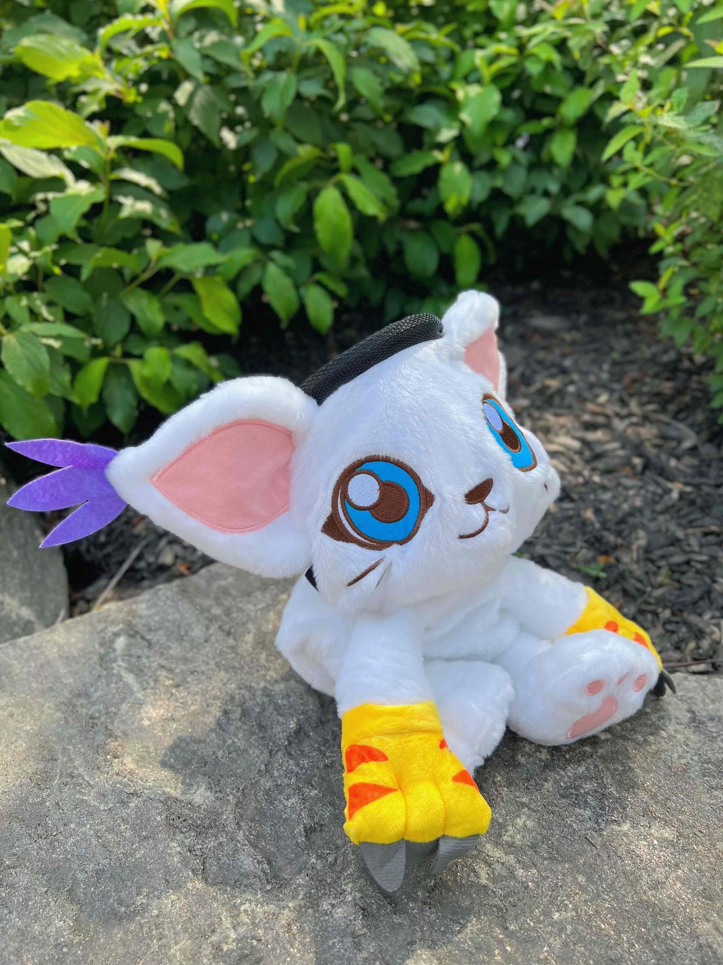 anime plush digimon tailmon cute climbing chalk bag