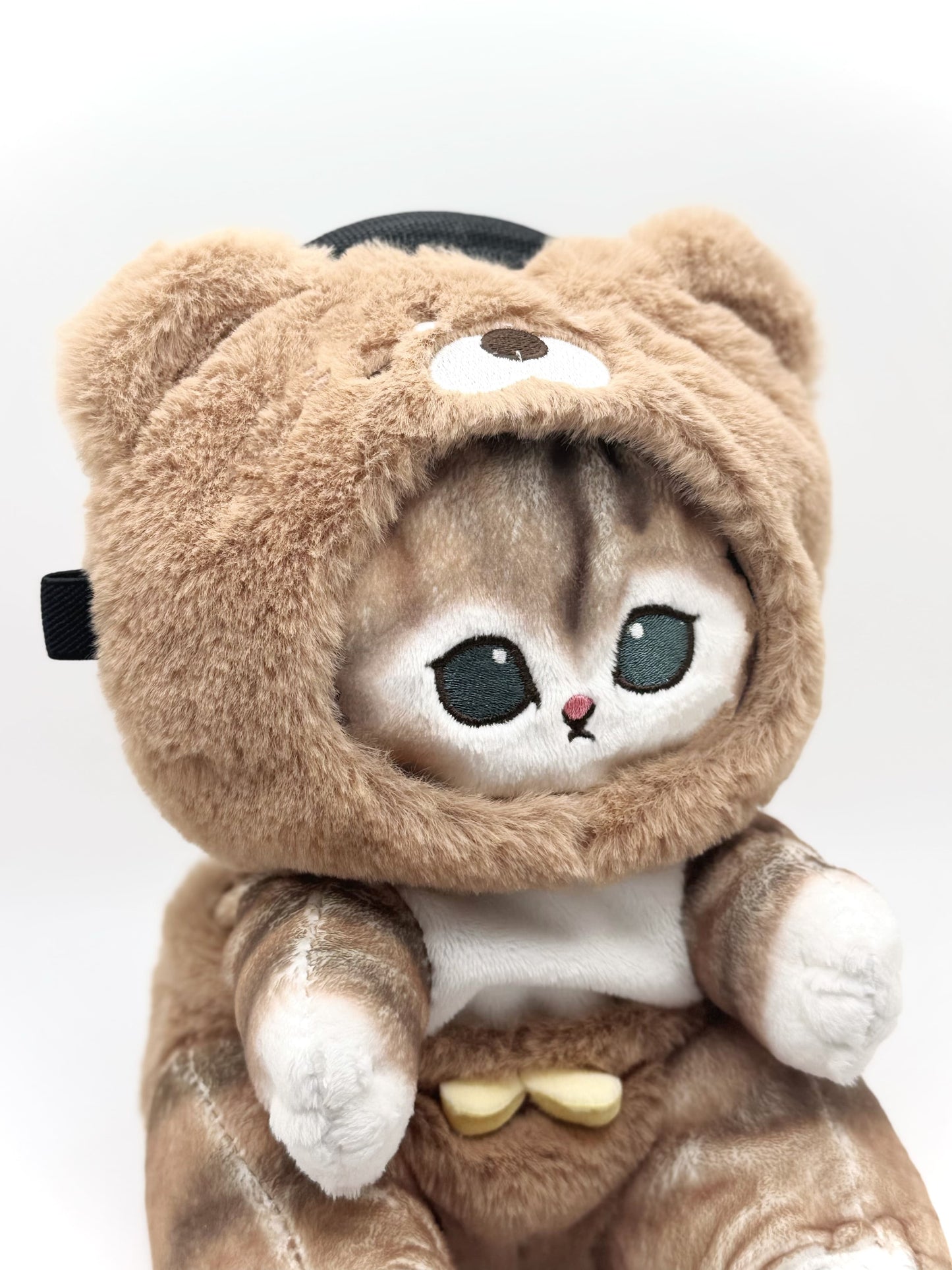Mofusand animal series teddy bear climbing chalk bag – plush, anime-style, handmade bouldering gear by Fatworm