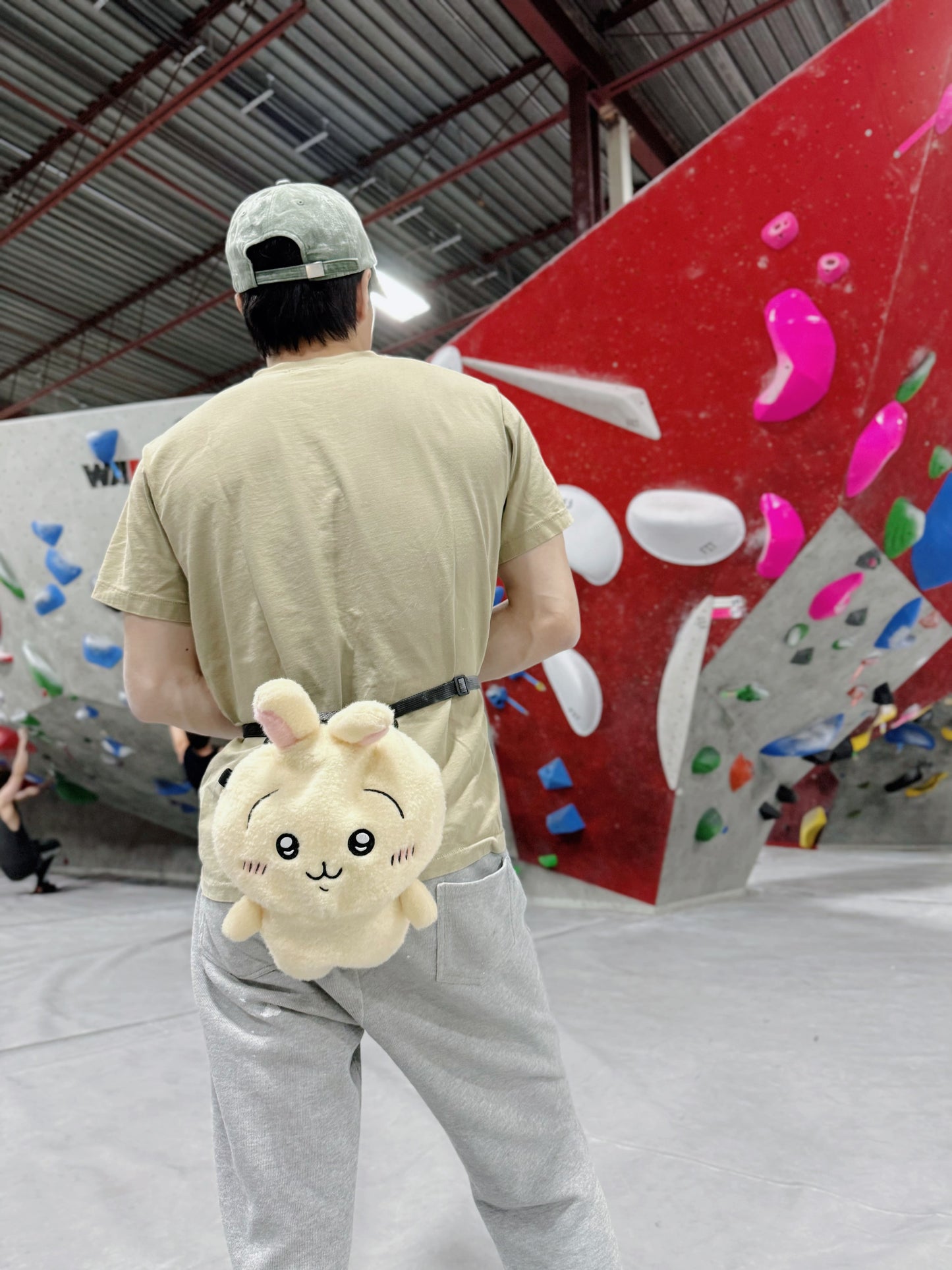 chiikawa climbing chalk bag anime plush cute bouldering fatworm rabbit usagi hachiware