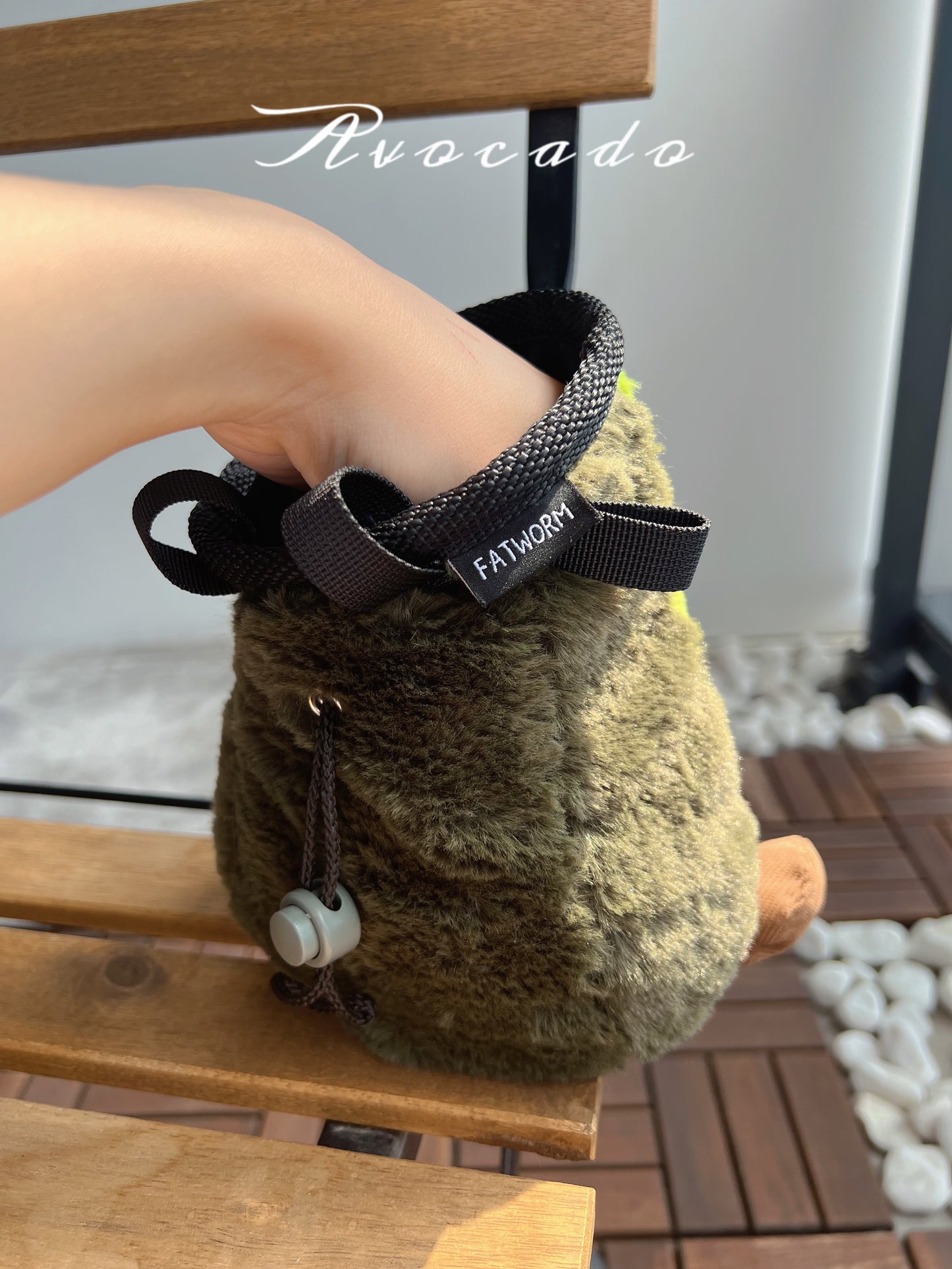 anime cute avocado plush chalk bag climbing