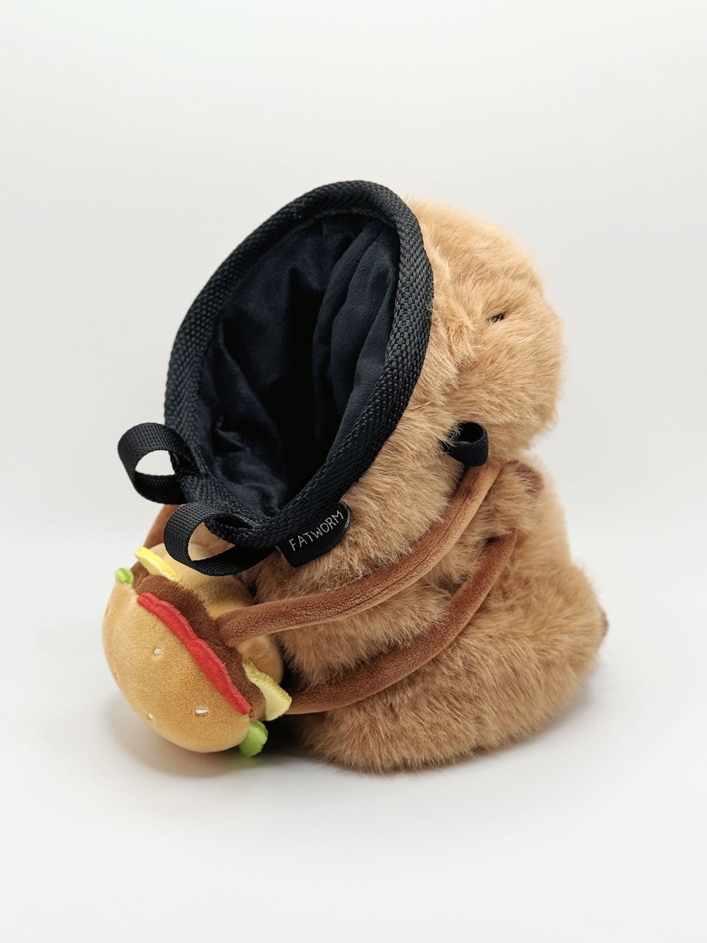 fatworm capybara climbing chalk bag cute burger backpack animal plush chalk bag
