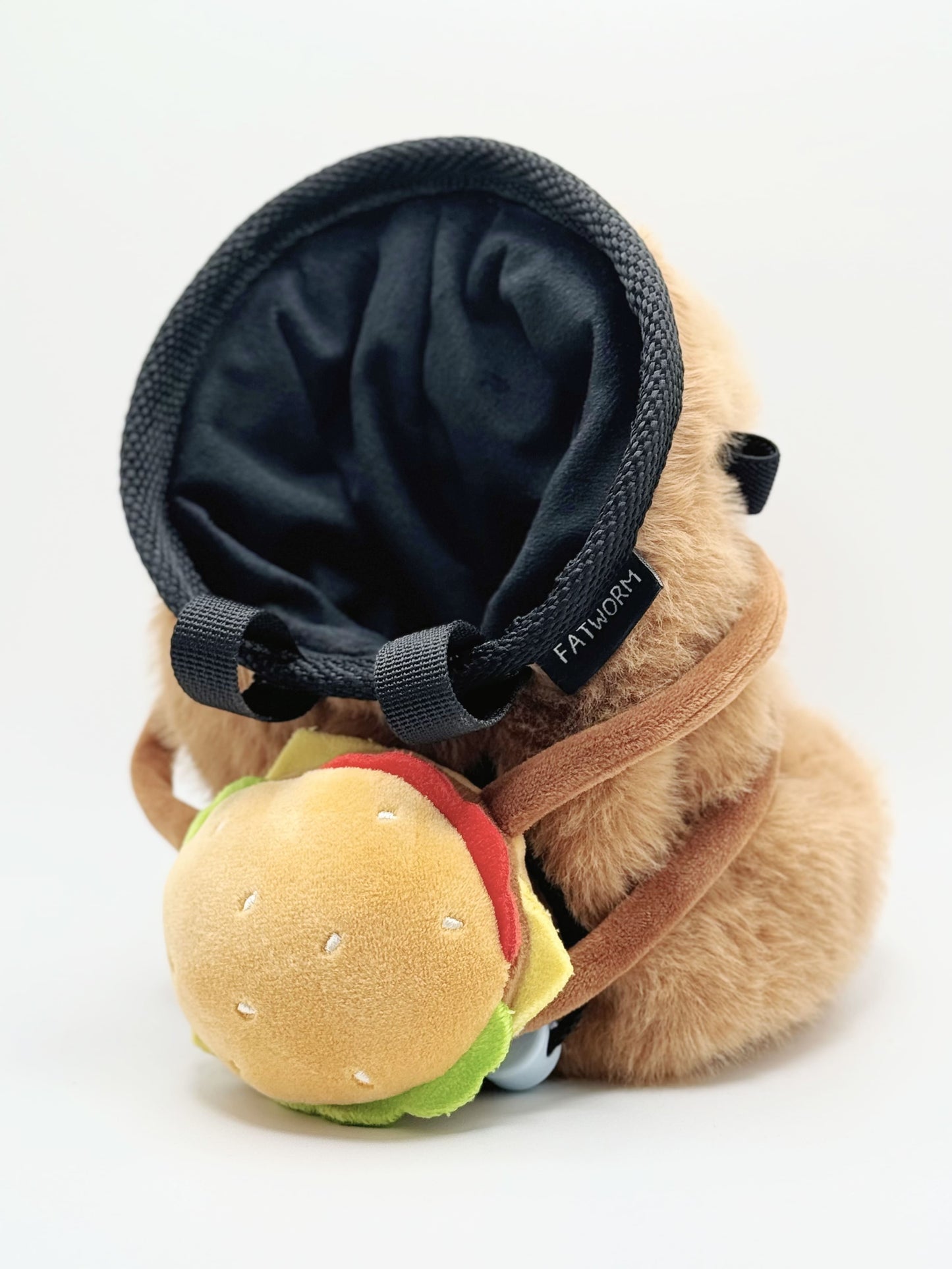 fatworm capybara climbing chalk bag cute burger backpack animal plush chalk bag