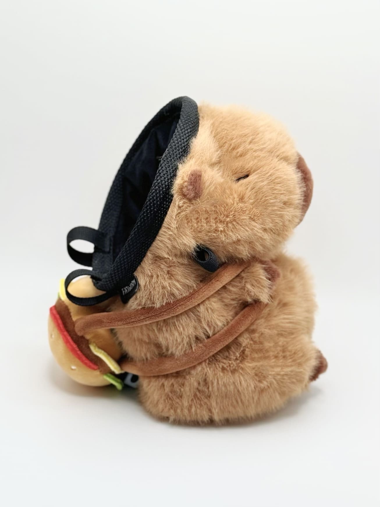 fatworm capybara climbing chalk bag cute burger backpack animal plush chalk bag