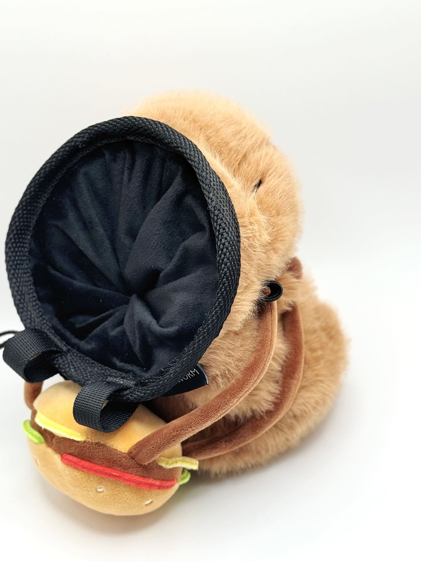 fatworm capybara climbing chalk bag cute burger backpack animal plush chalk bag