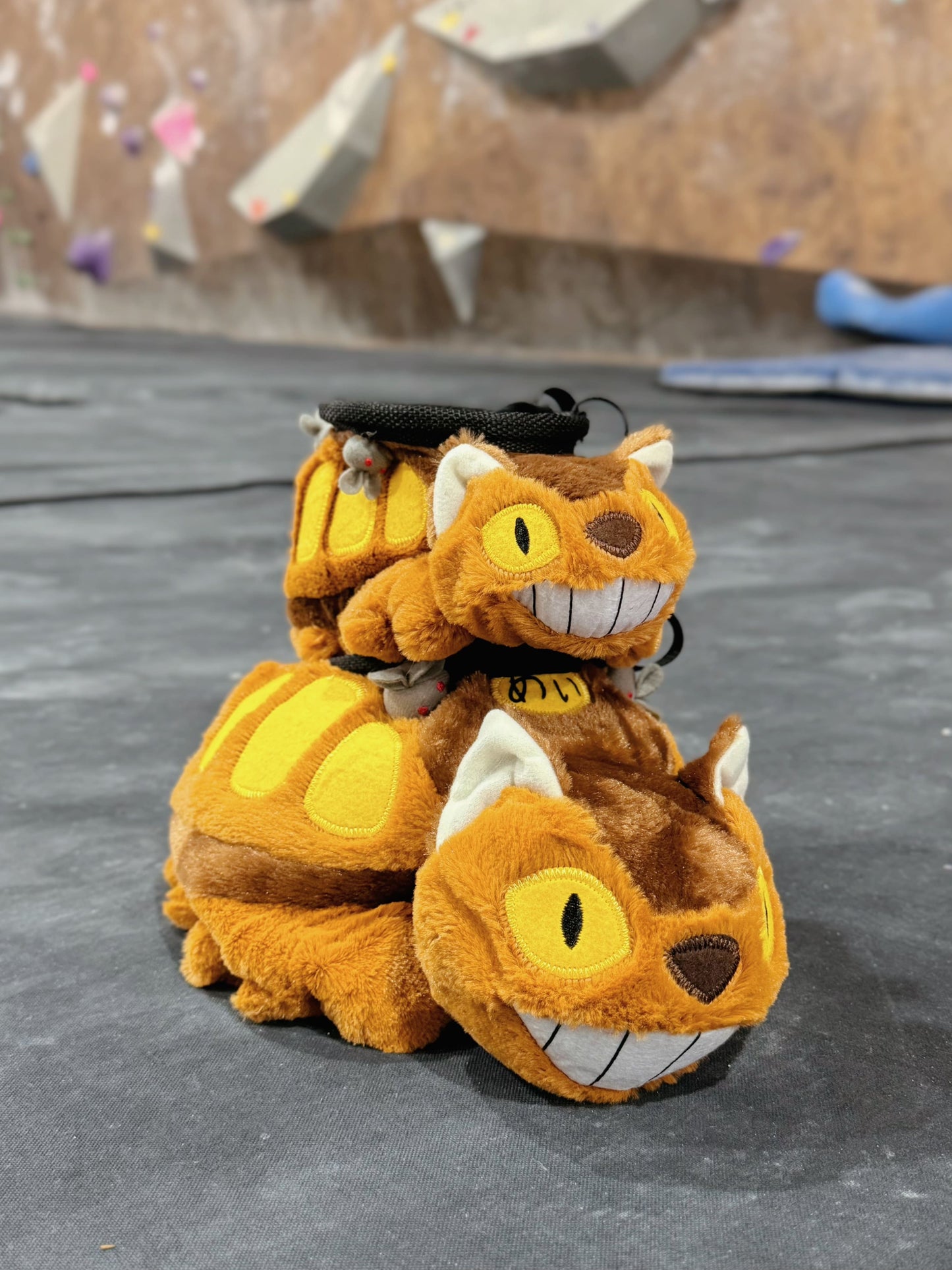ghibli totoro catbus climbing chalk bag fatworm cute plush chalk bag anime