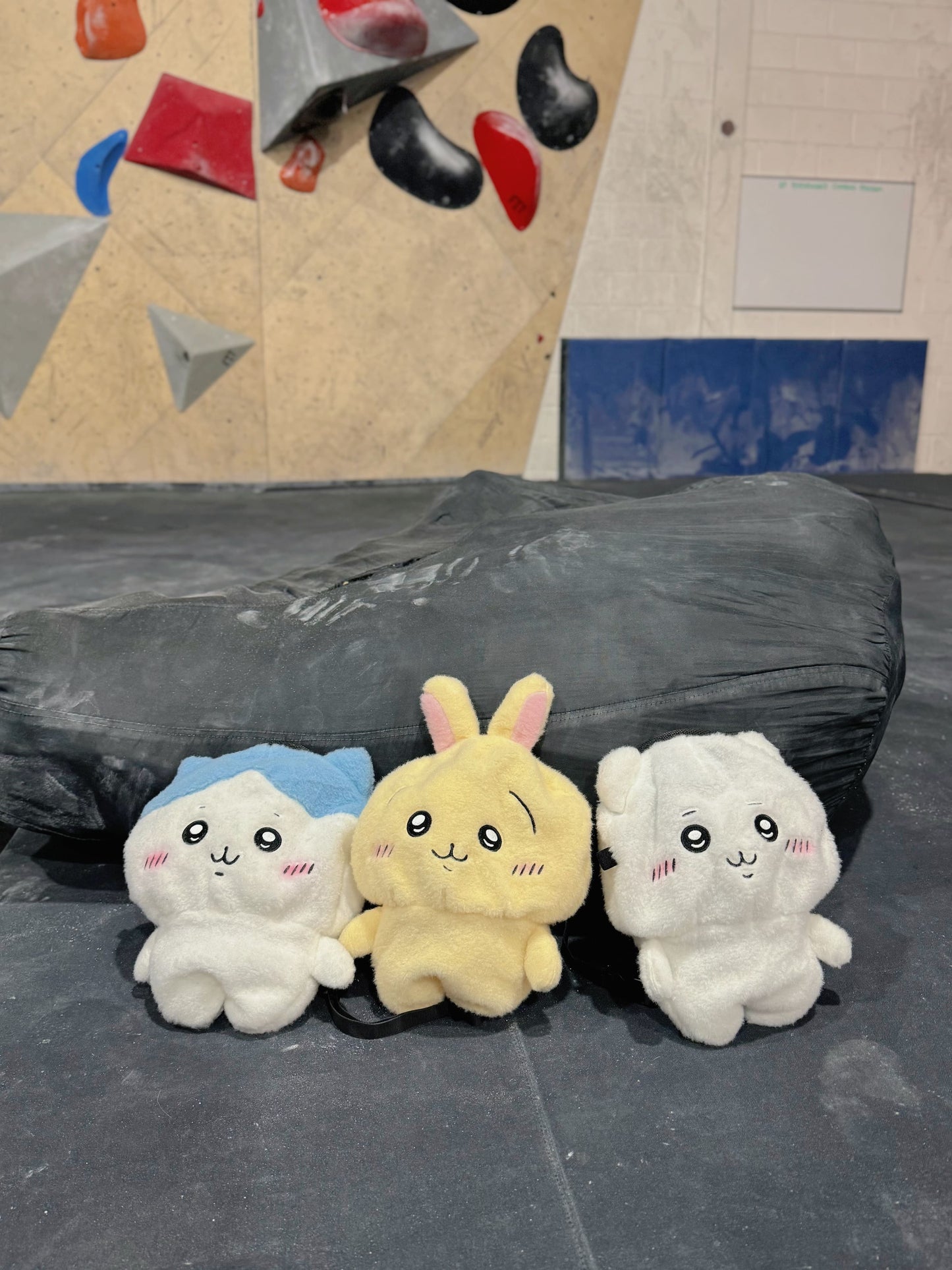 chiikawa climbing chalk bag anime plush cute bouldering fatworm rabbit usagi hachiware