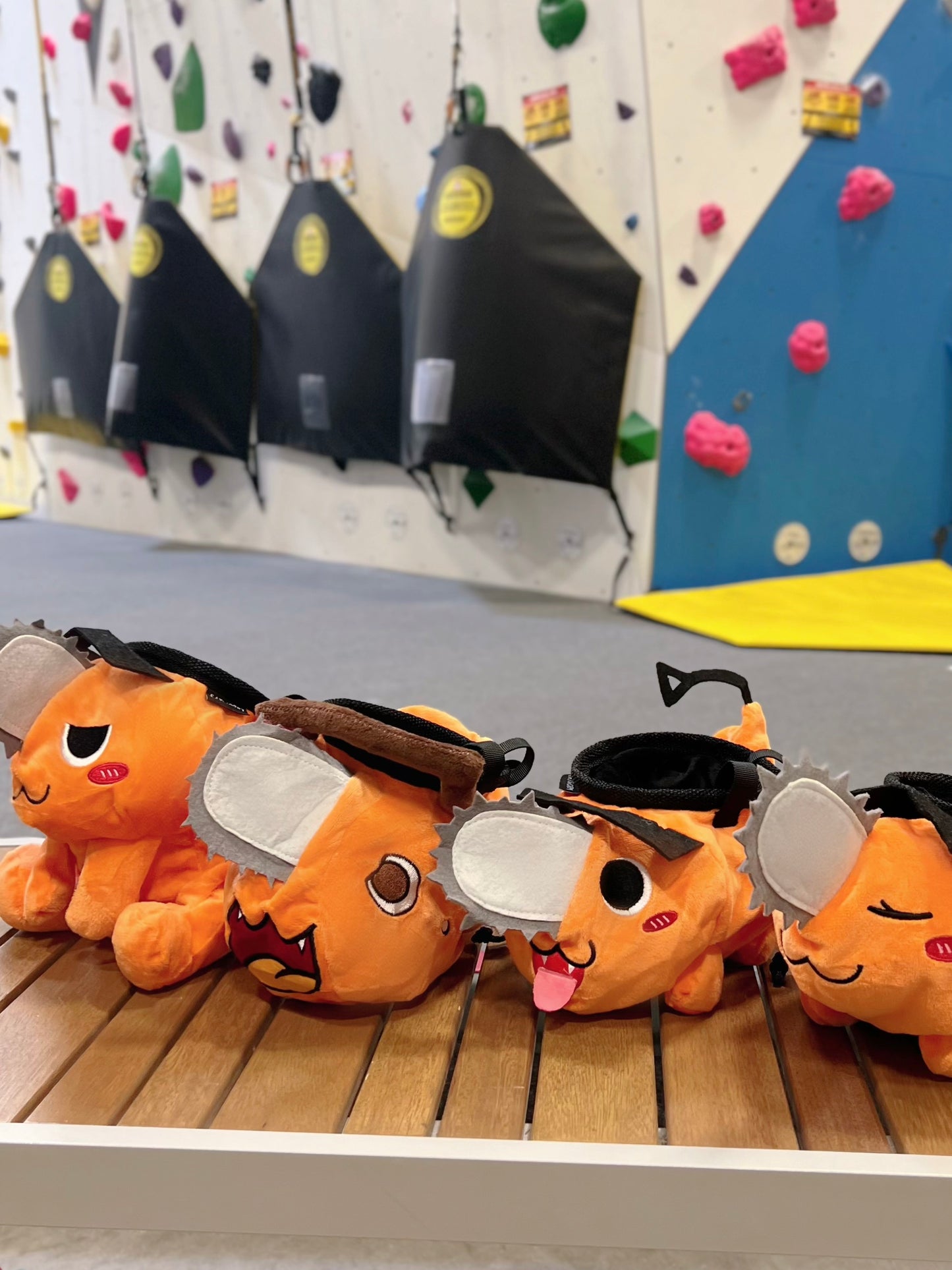 cute pochita climbing chalk bag