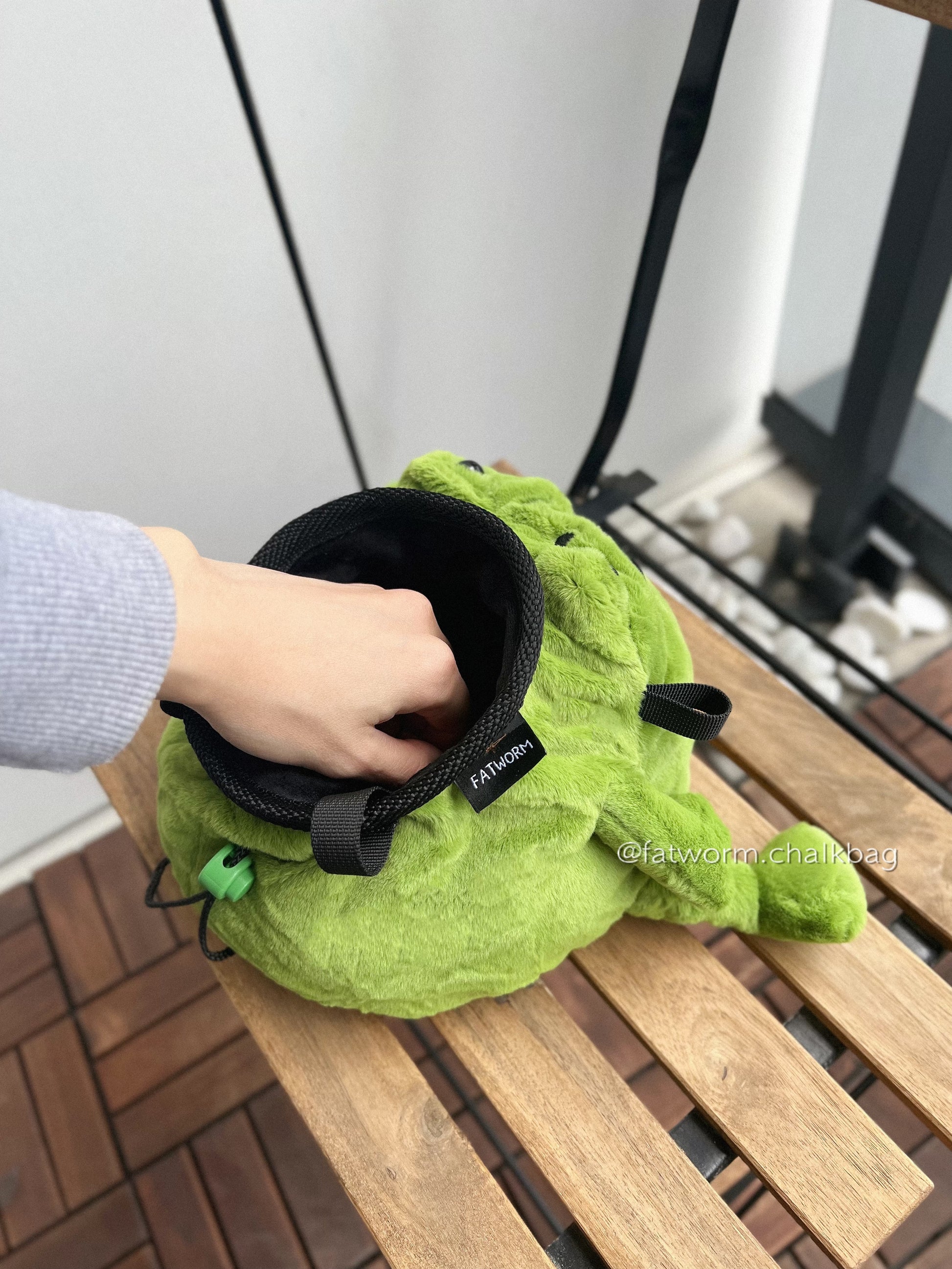 anime cute ricky rain frog animal plush chalk bags for rock climbing