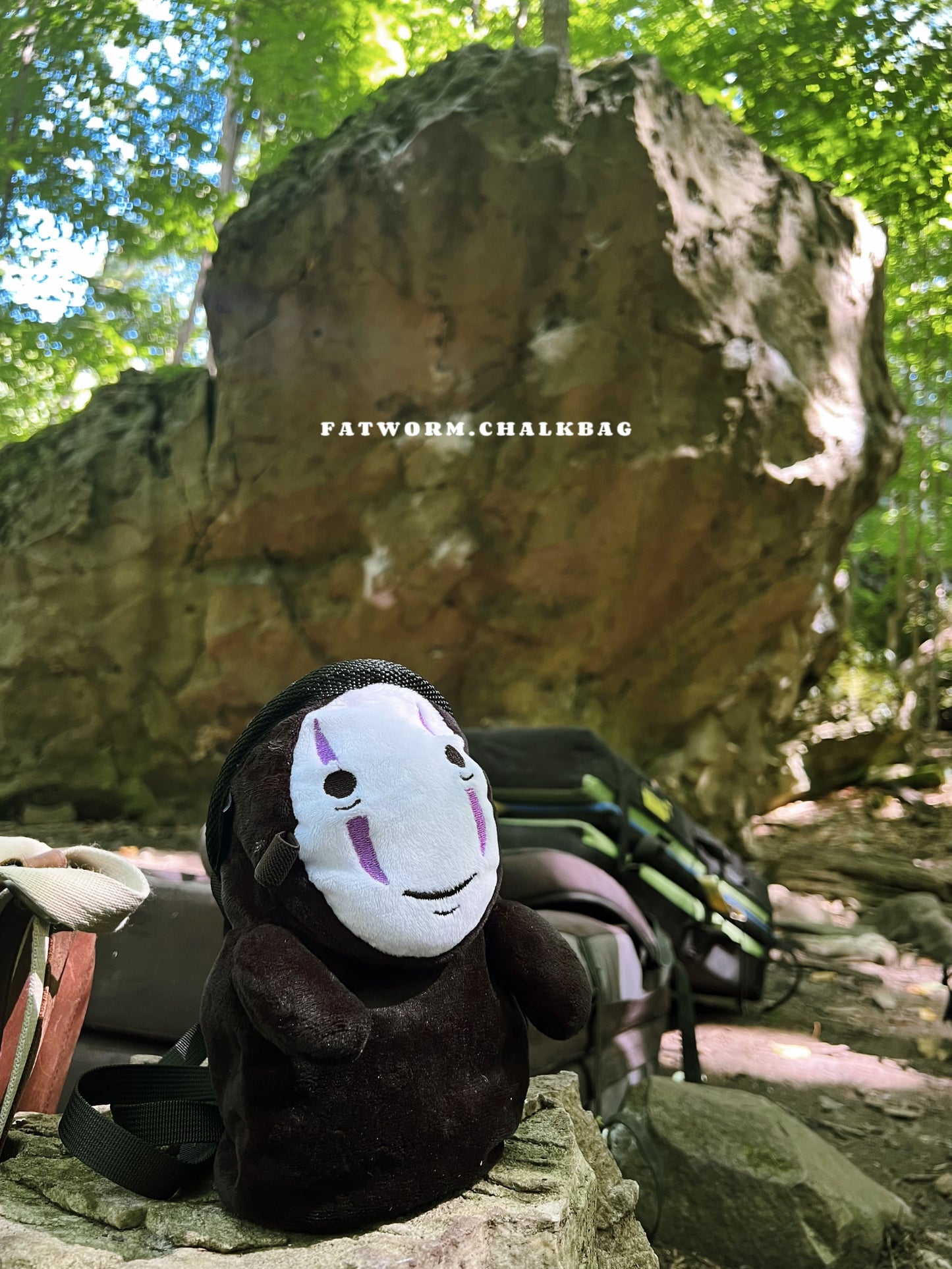 anime studio ghibli spirited away no face cute chalk bag rock climbing