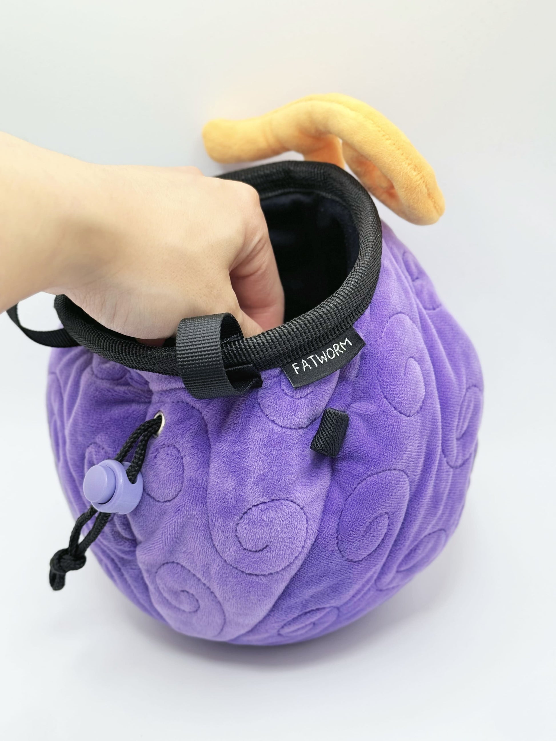 one piece luffy Devil Fruit Gomu Gomu no Mi climbing chalk bag cute anime plush chopper fatworm handmade bouldering