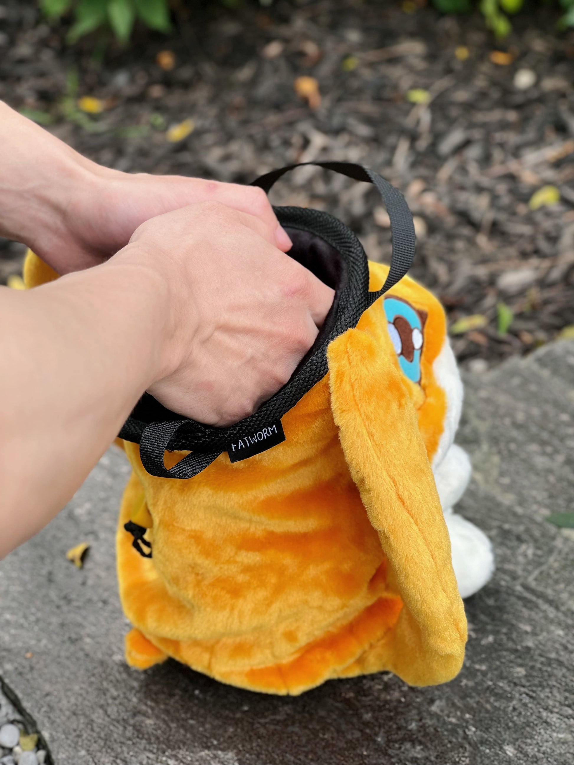 Cute anime Digimon Patamon Chalk Bag/Bucket For Rock Climbing