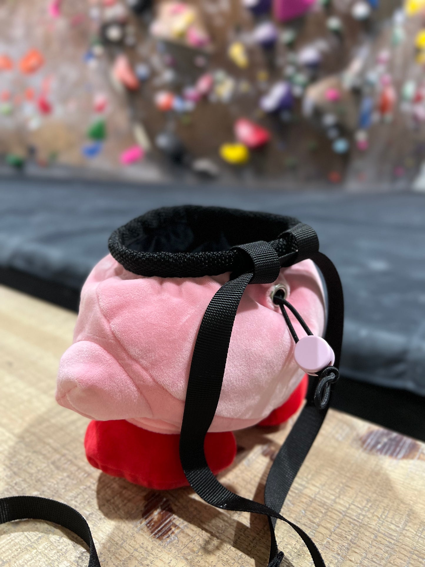 game anime cute Kirby plush chalk bag for rock climbing