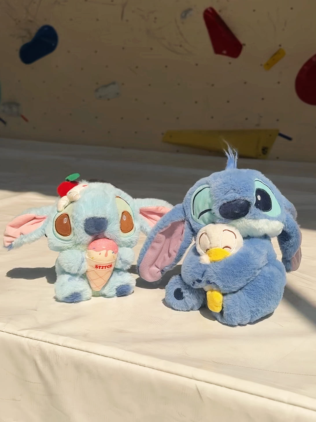 Handmade Stitch climbing chalk bag with plush design, wide opening, fleece lining, and drawstring closure; perfect for bouldering or sport climbing