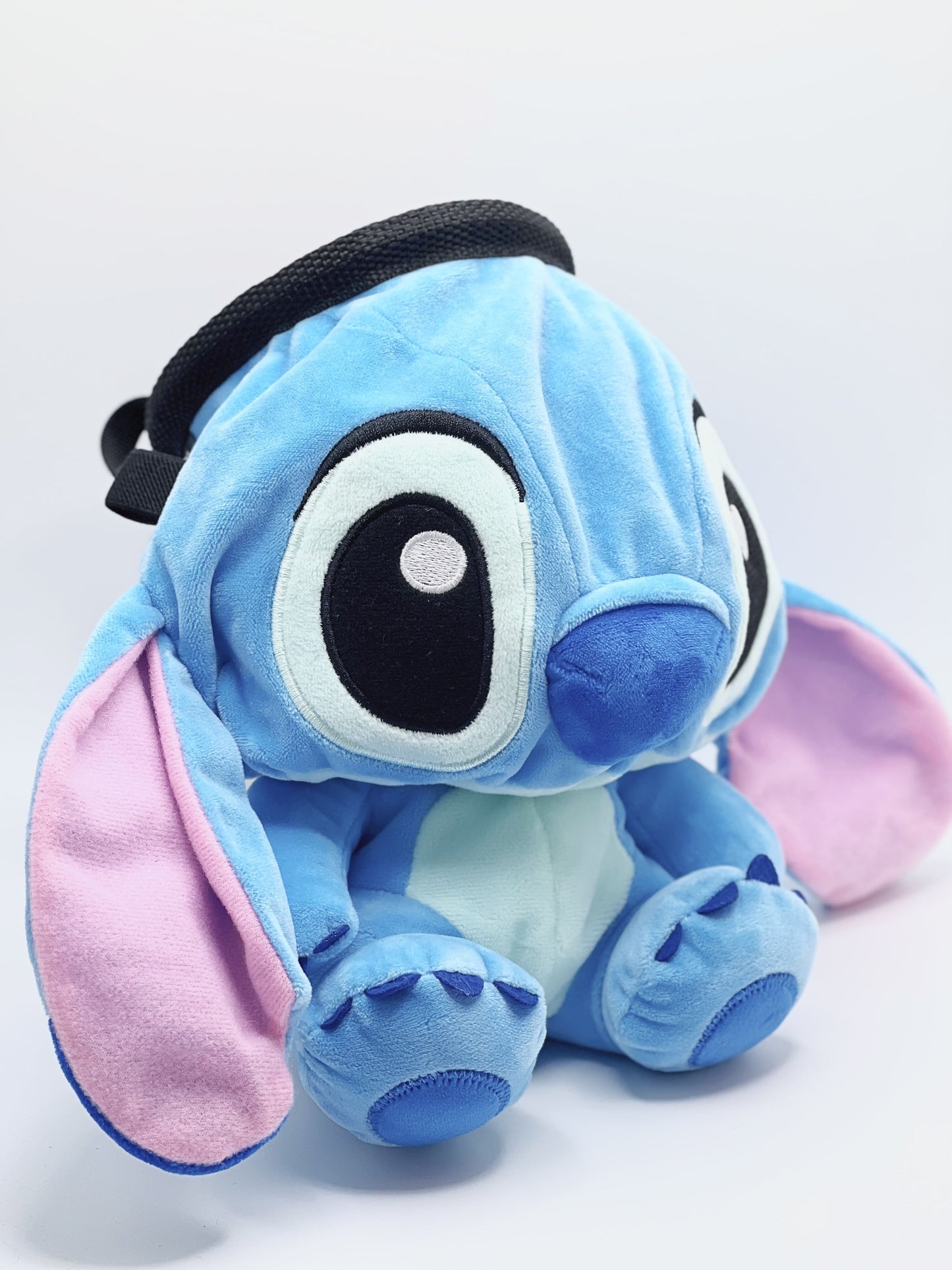 Stitch Climbing plush chalk bag by fatworm cute handmade bouldering