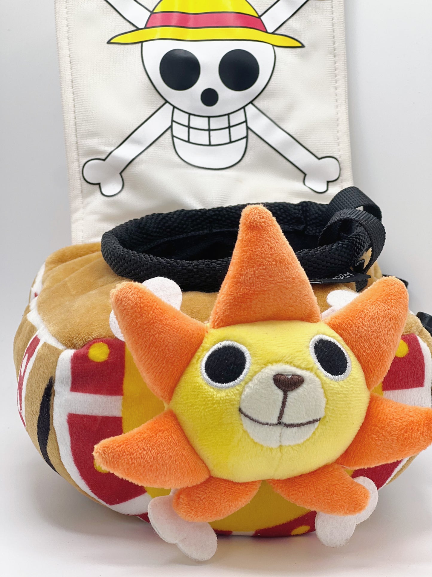 one piece anime cute Thousand Sunny plush chalk bag for rock climbing