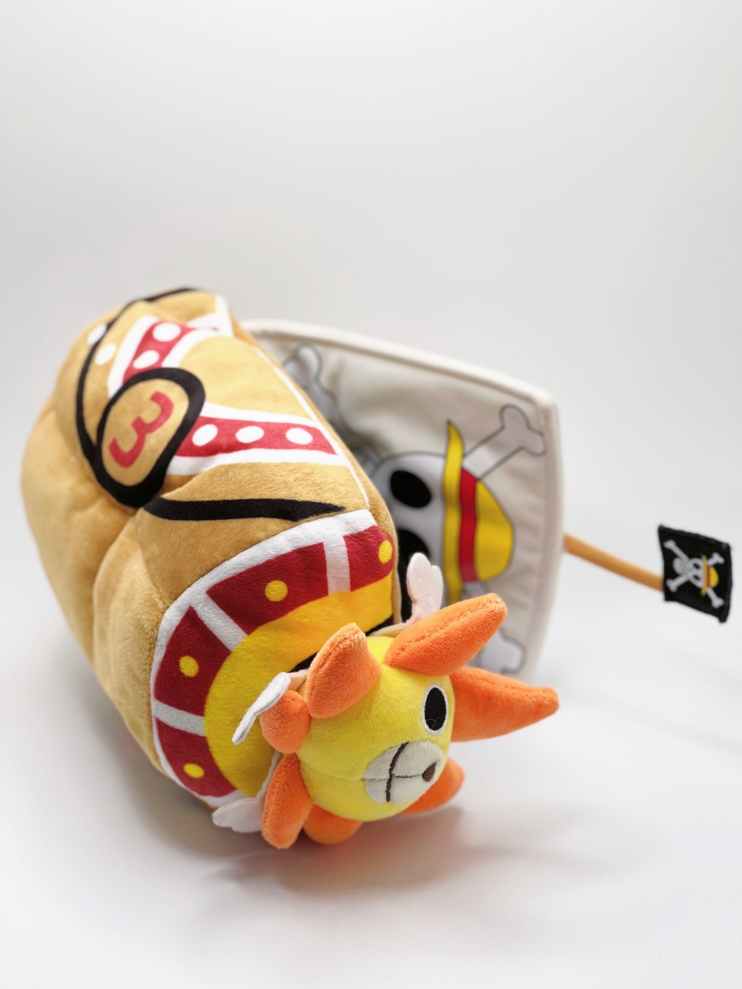 one piece anime cute Thousand Sunny plush chalk bag for rock climbing