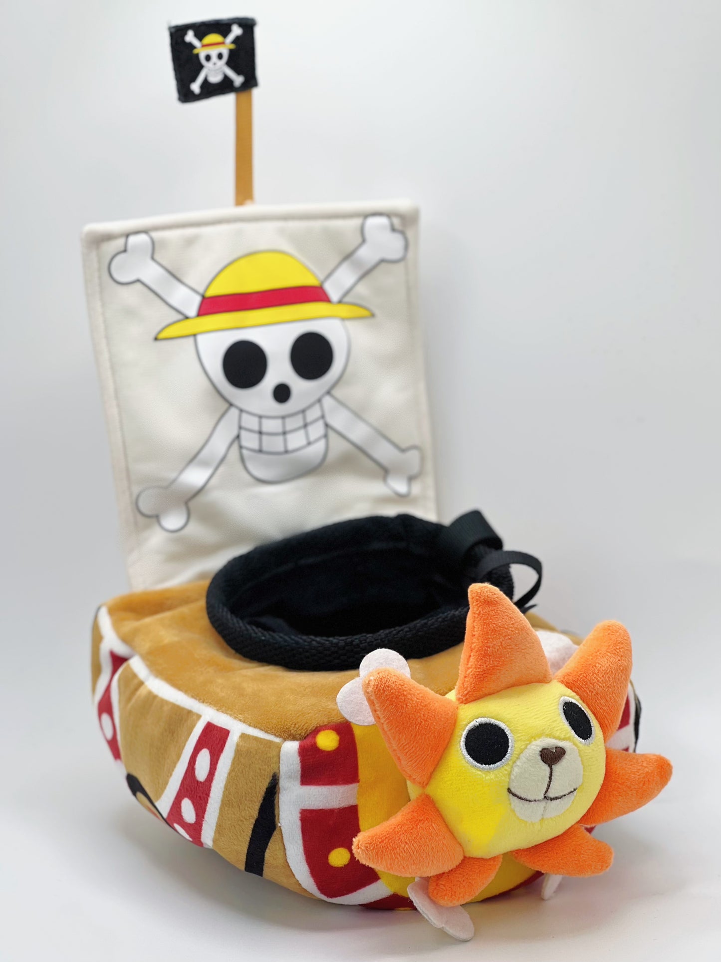 one piece anime cute Thousand Sunny plush chalk bag for rock climbing
