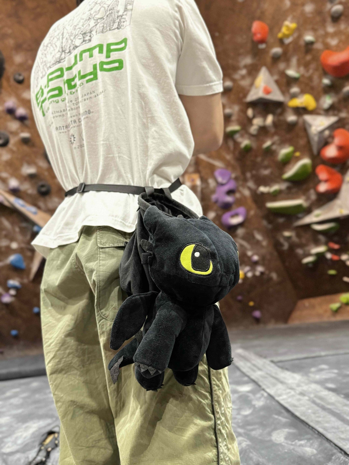 how to train your dragon toothless climbing chalk bag cute plush anime handmade bouldering fatworm