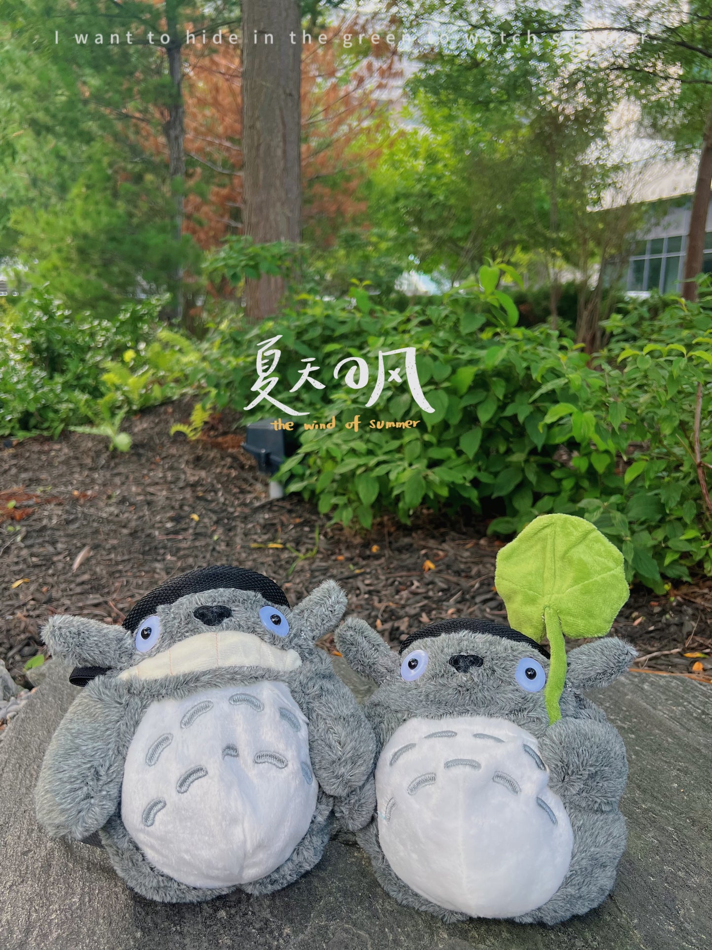 anime cute Totoro with Lotus Leaf chalk bag for rock climbing My Neighbor Totoro plush fatworm handmade chalk bucket
