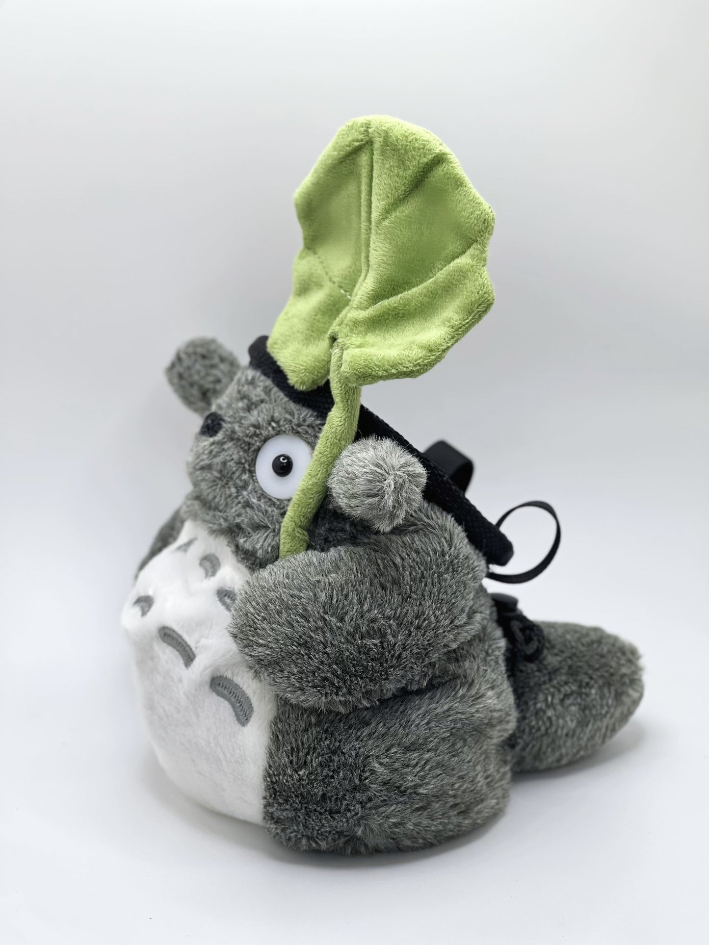 anime cute Totoro with Lotus Leaf chalk bag for rock climbing My Neighbor Totoro plush fatworm handmade chalk bucket