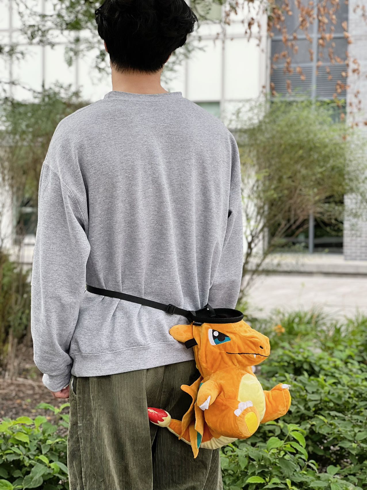 anime pokemon Yellow mega Charizard handmade cute chalk bag for rock climbing