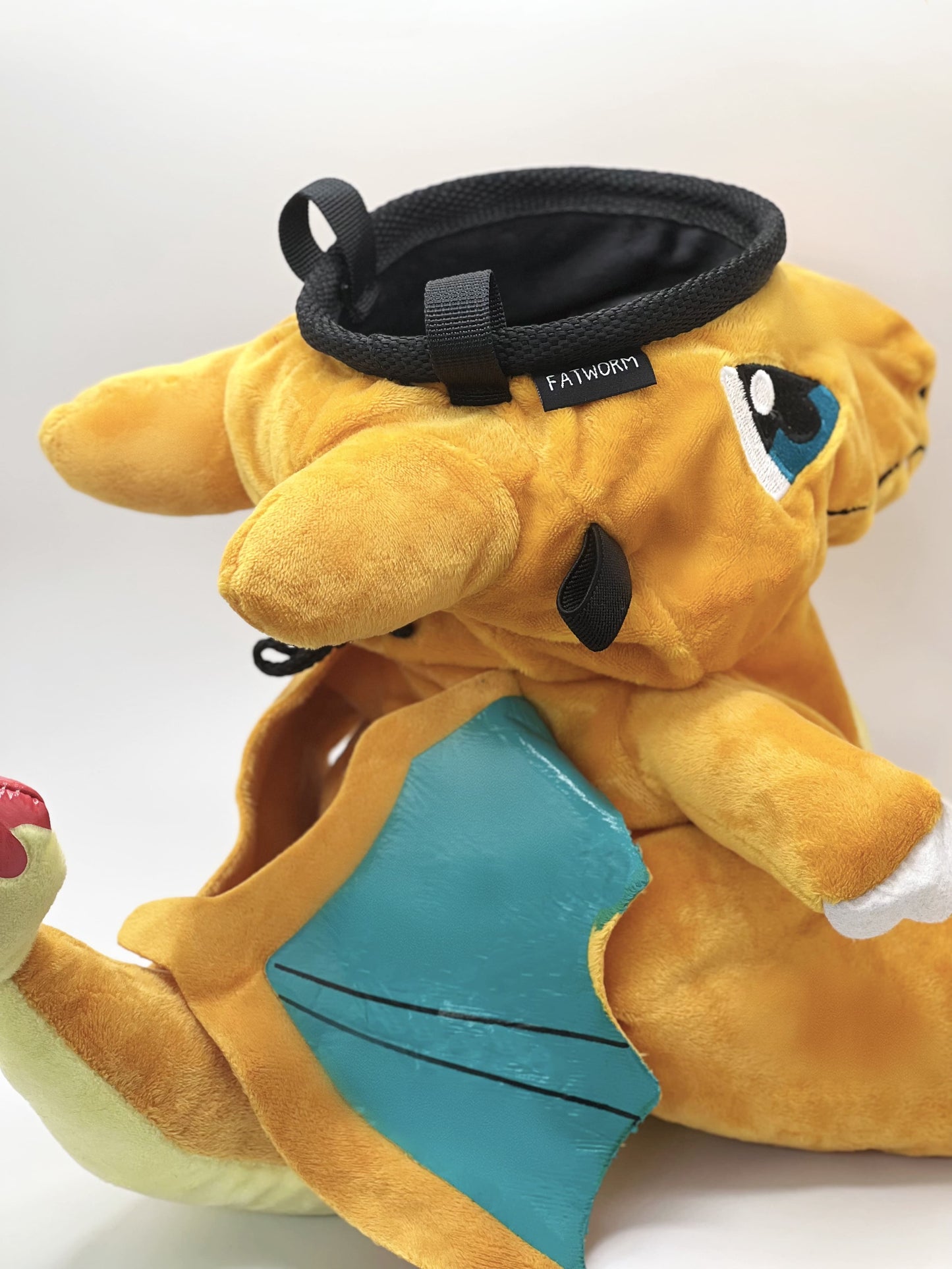 anime pokemon Yellow mega Charizard handmade cute chalk bag for rock climbing