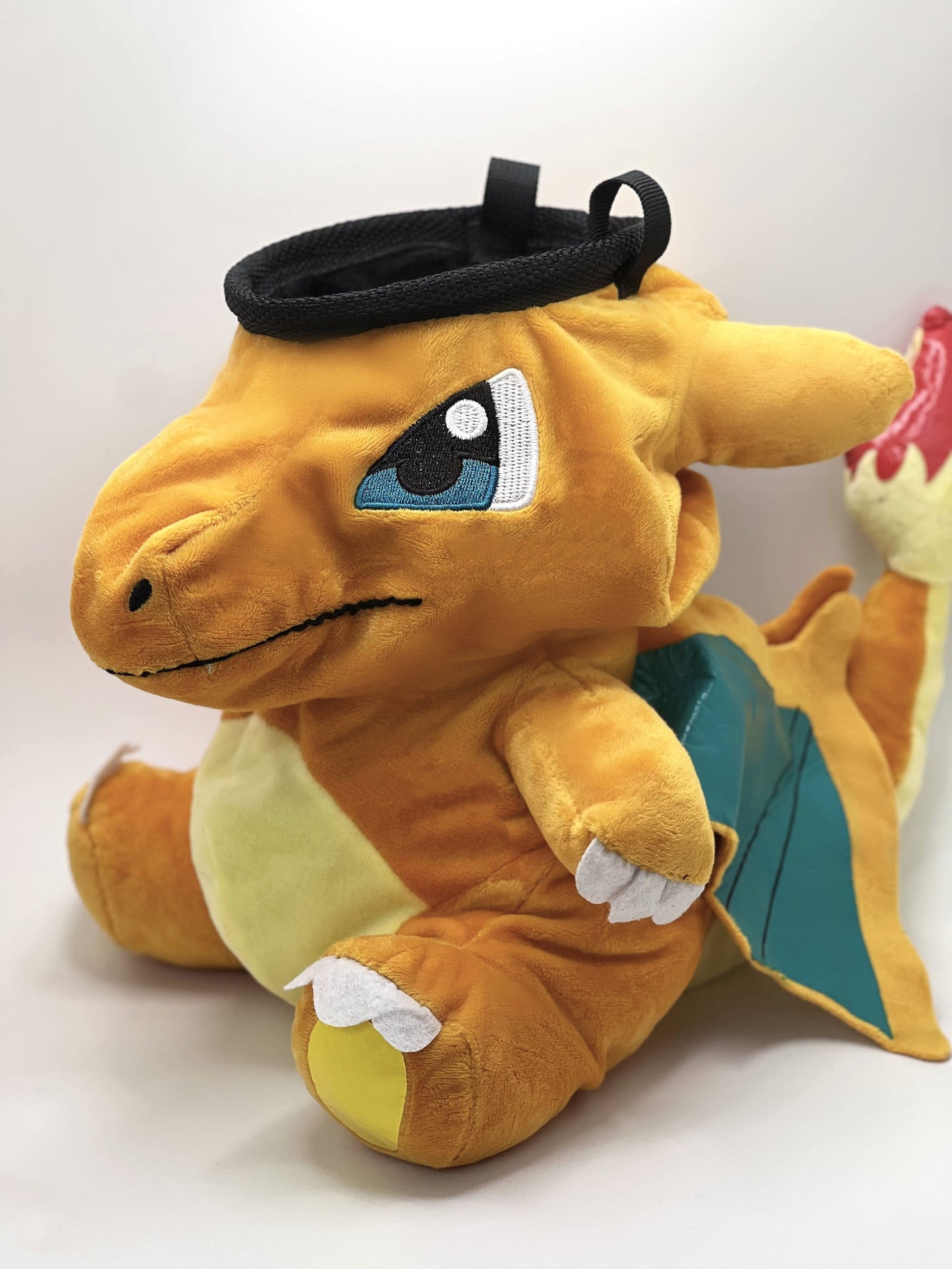 anime pokemon Yellow mega Charizard handmade chalk bag for rock climbing