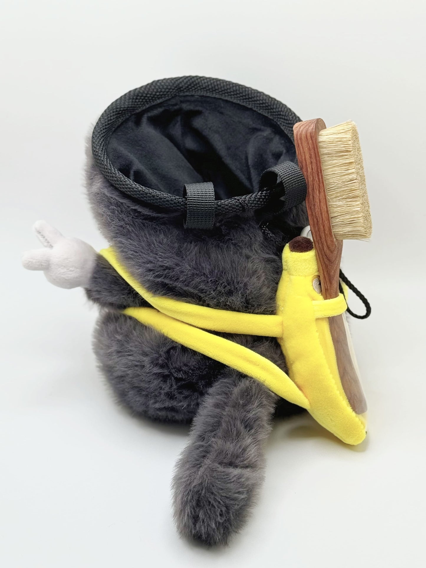 animal cute saki monkey plush climbing chalk bag bouldering brush holder