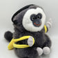 animal cute saki monkey plush climbing chalk bag bouldering brush holder