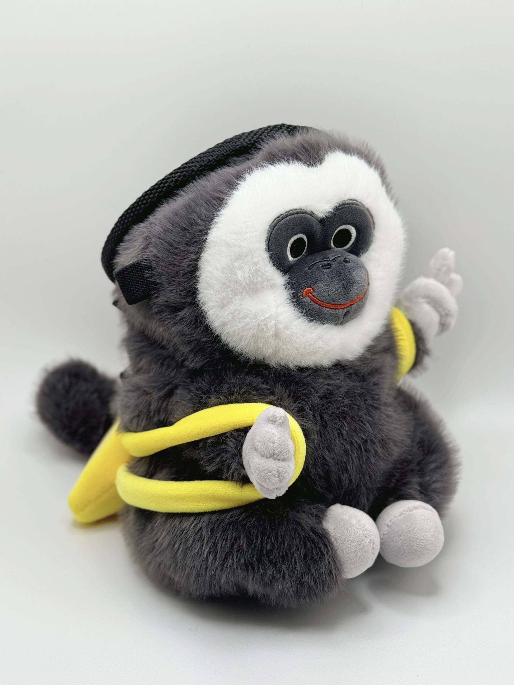 animal cute saki monkey plush climbing chalk bag bouldering brush holder