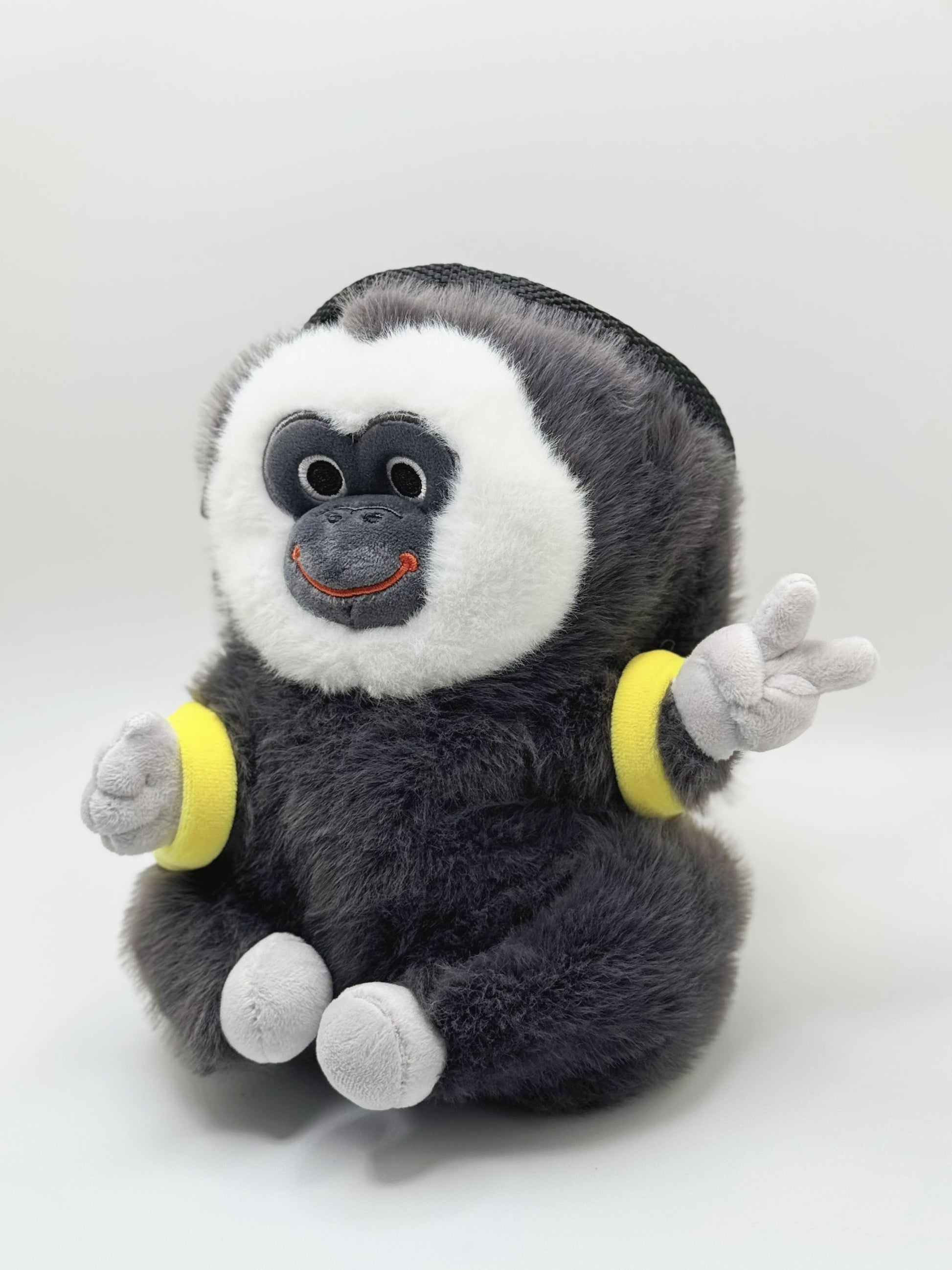 animal cute saki monkey plush climbing chalk bag bouldering brush holder