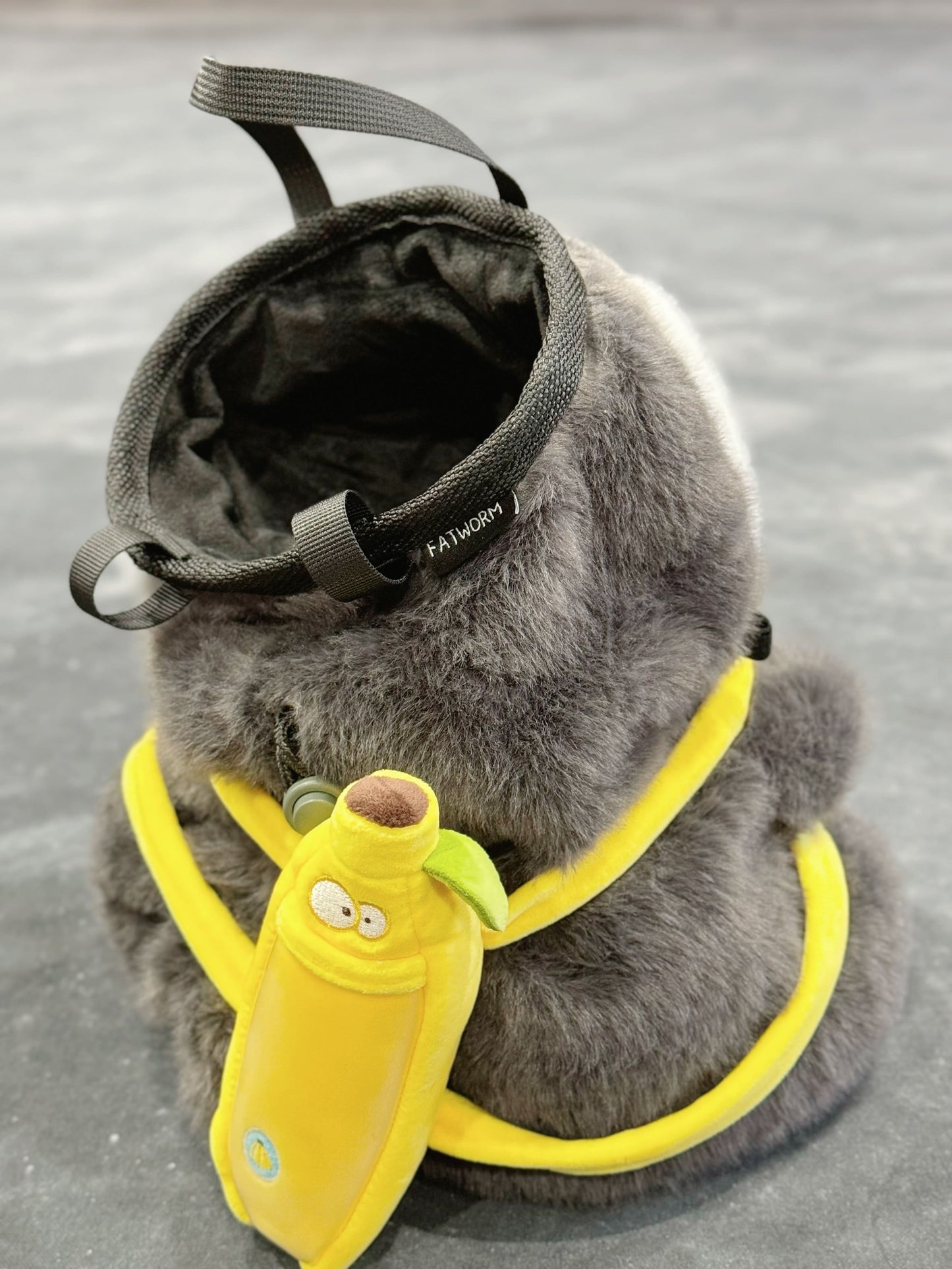 anime plush animal monkey cute climbing chalk bag fatworm chalk bucket