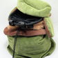 handmade cute climbing chalk bag chalk bucket featuring a capybara design in a military coat