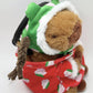 cute plush capybara climbing chalk bag with Dongbei floral coat design