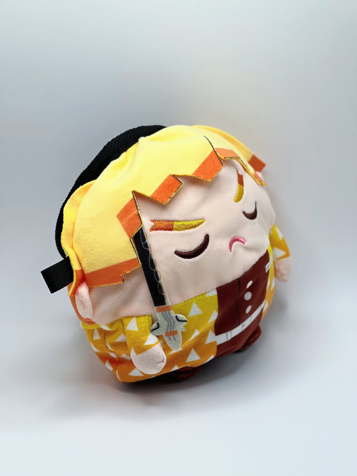 demon slayer Cute Chubby Zenitsu chalk bag for rock climbing