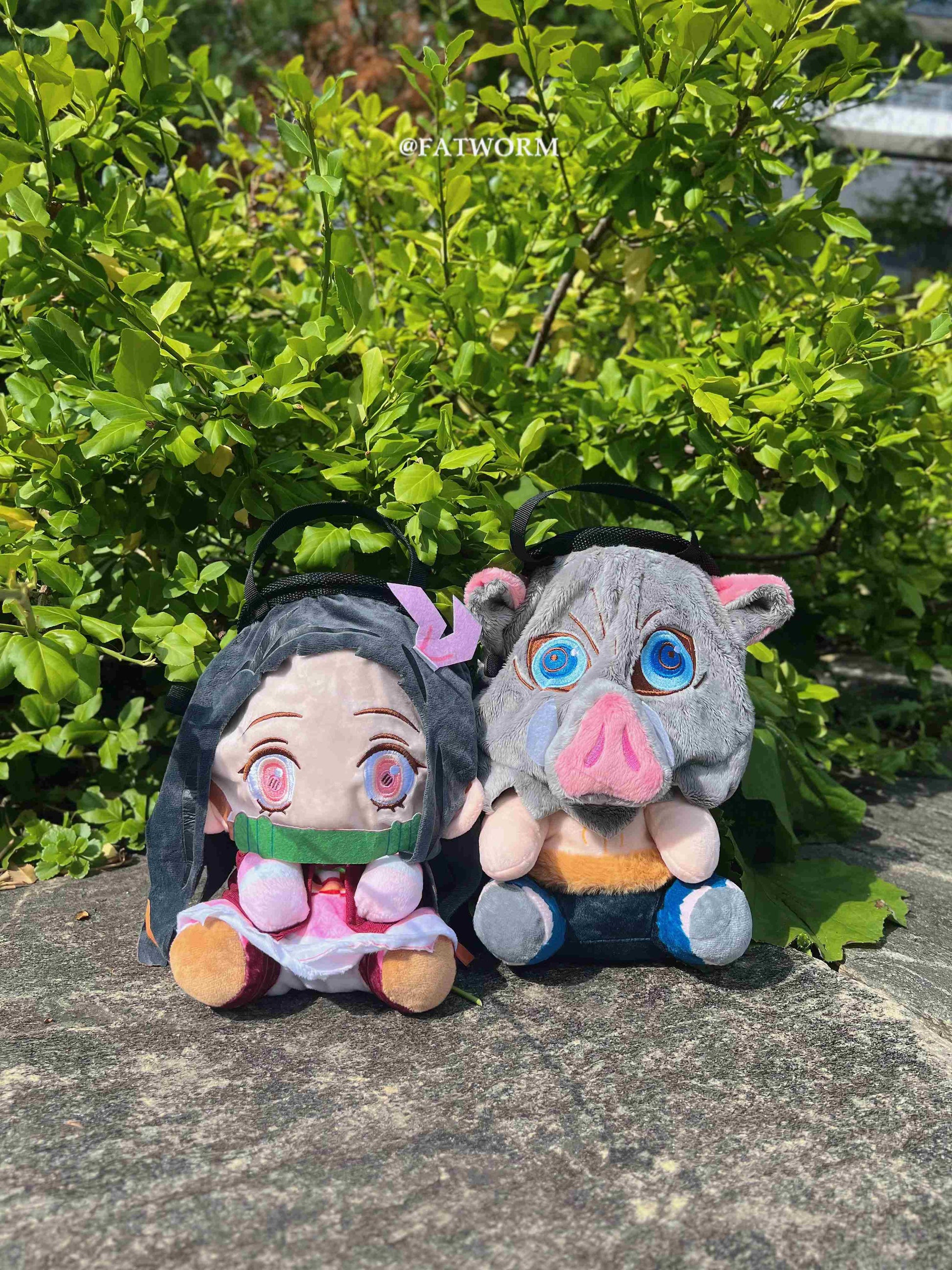 demon slayer Nezuko anime cute plush climbing chalk bag buckets for rock climbing