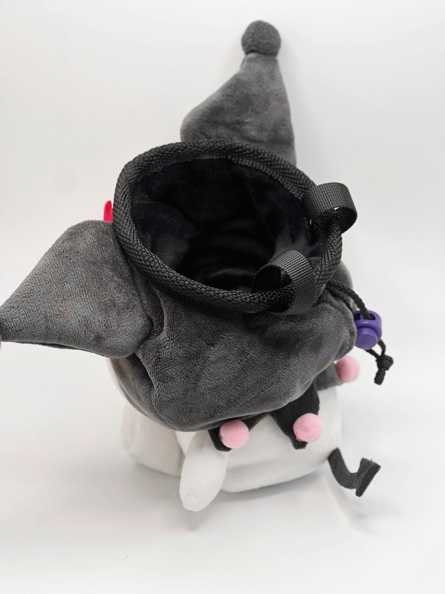 Sanrio anime cute Hungry Kuromi plush chalk bag for rock climbing