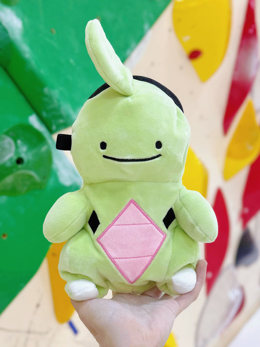 Larvitar Ditto plush chalk bag with brush holder – fun and functional climbing gear for climbers
