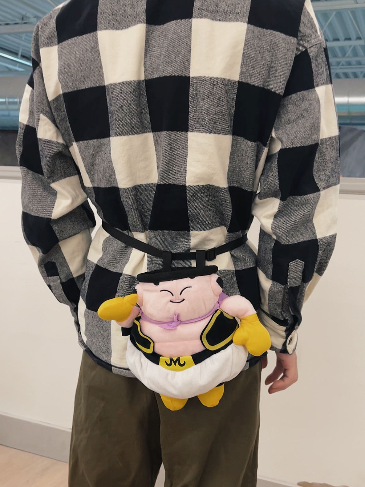 anime cute dragon ball plush majin buu climbing chalk bag