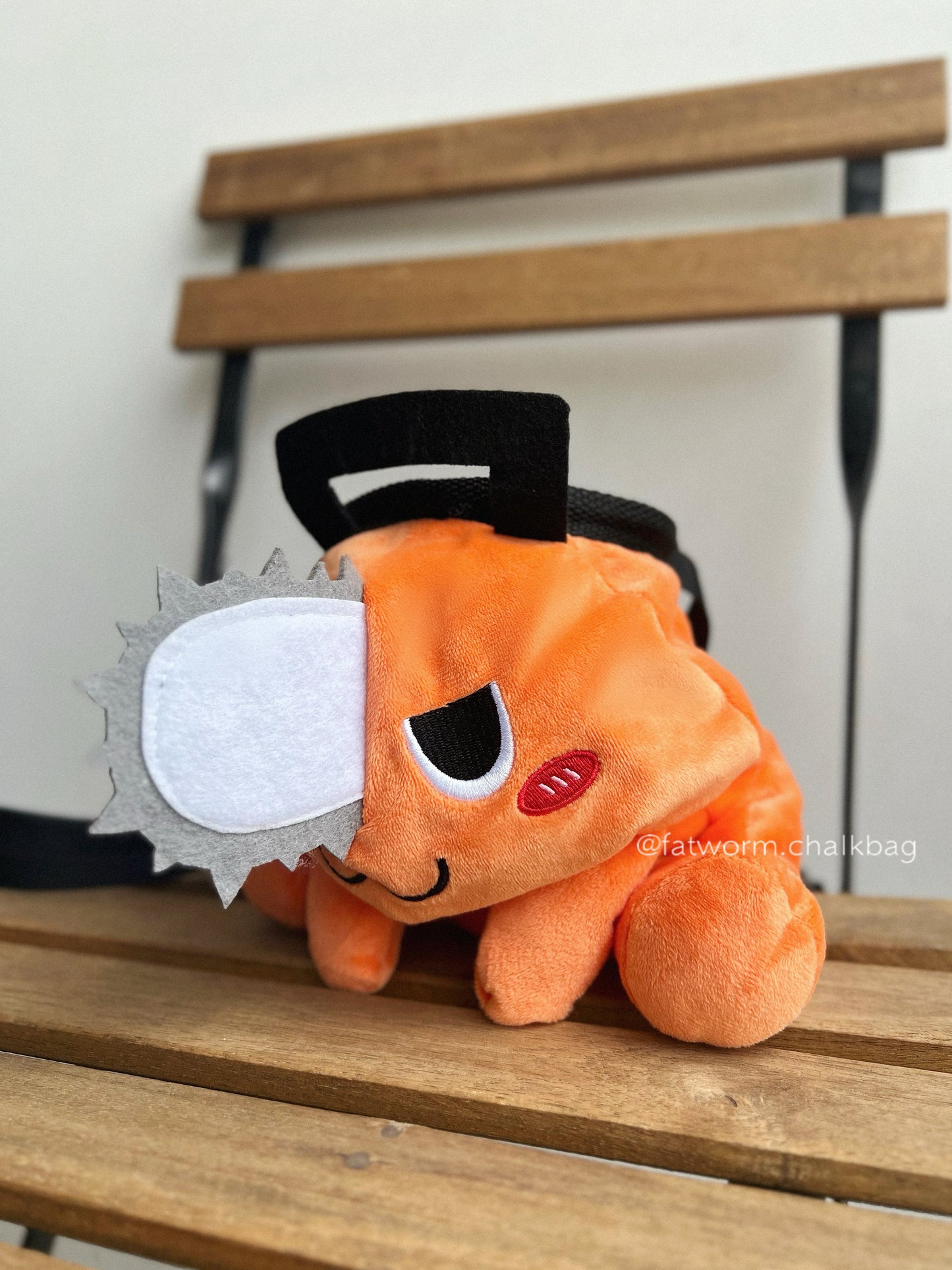 Chainsaw Man anime Pochita plush chalk bag for rock climbing