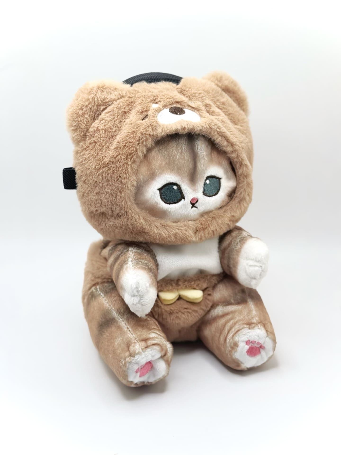 Mofusand animal series teddy bear climbing chalk bag – plush, anime-style, handmade bouldering gear by Fatworm