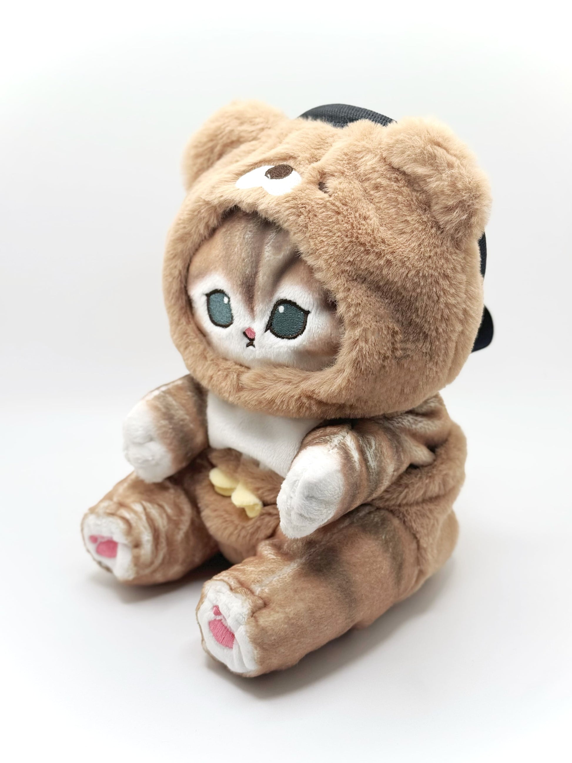 Mofusand animal series teddy bear climbing chalk bag – plush, anime-style, handmade bouldering gear by Fatworm